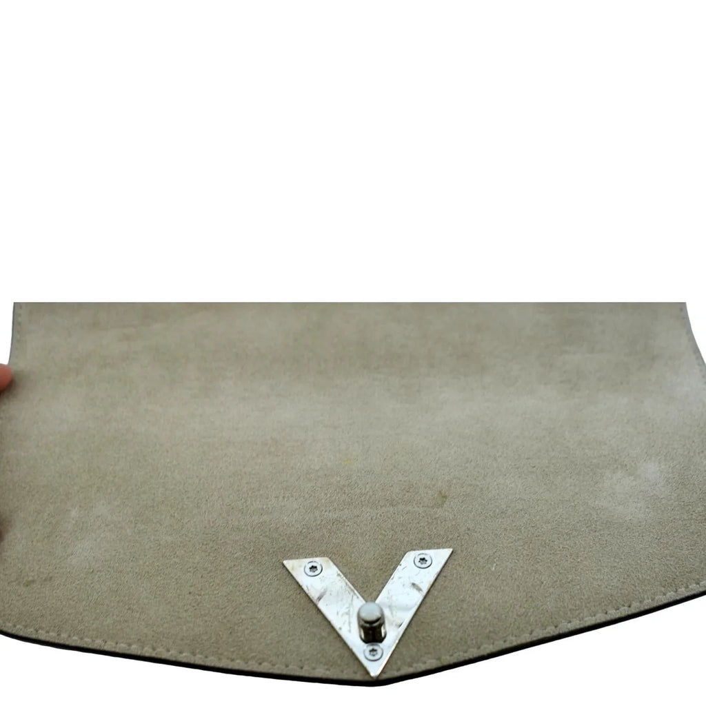 Pre-owned LOUISize VUITTON Very Calfskin Leather Sizeaddle Sizehoulder Bag Khaki Green