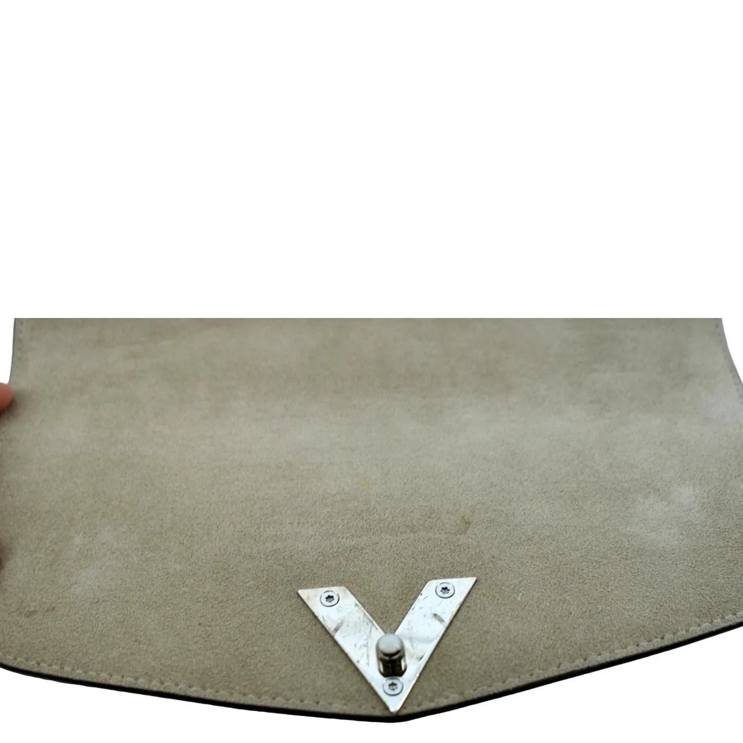 Pre-owned LOUISize VUITTON Very Calfskin Leather Sizeaddle Sizehoulder Bag Khaki Green