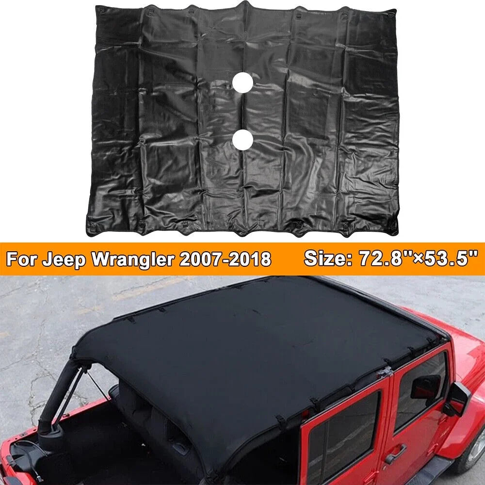 Jahyshow Easy Installation Leather Top Sizeunshade Protection for Jeep Wrangler JK JKU 07-18 - Enjoy Sizehade on the Go