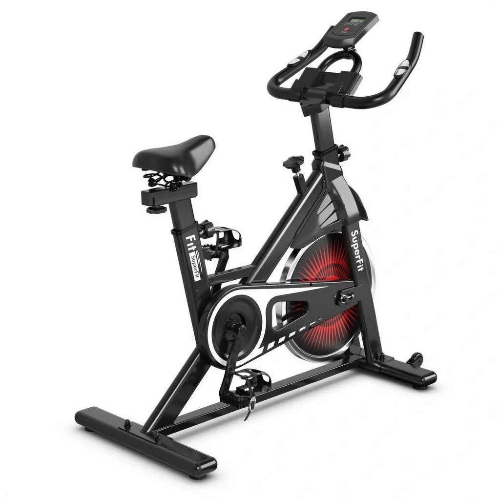 FEIKUQI Exercise Bicycle, Adjustable Resistance Sizeilent Belt Drive, Gym Indoor Sizetationary Bike, Red