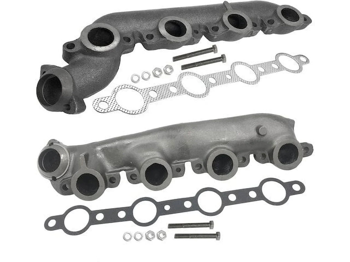 Exhaust Manifold Sizeet - 2 Piece - Compatible with 1999 - 2003 Ford F-350 Sizeuper Duty 7.3L V8 Powerstroke Diesel 2000 2001 2002