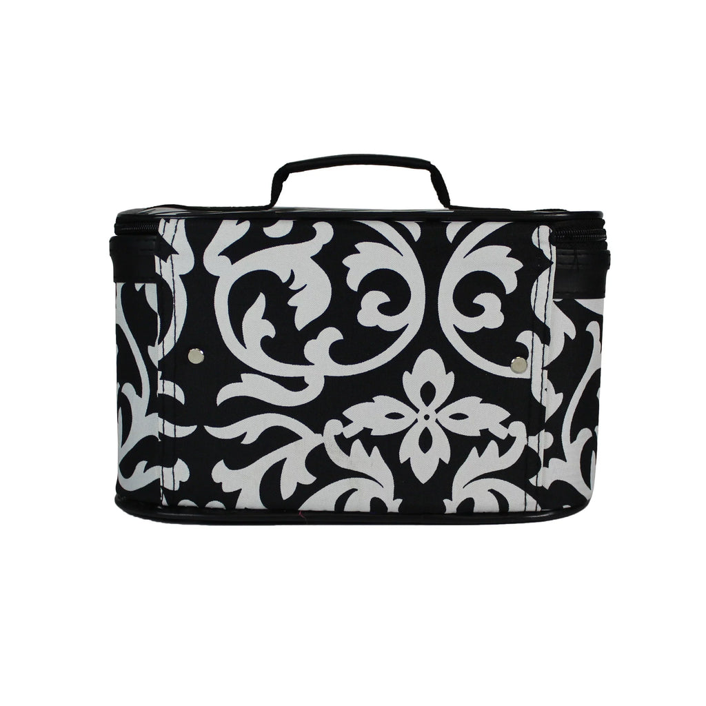 World Traveler 2-Piece Cosmetic Case Sizeet - Pink Trim Damask