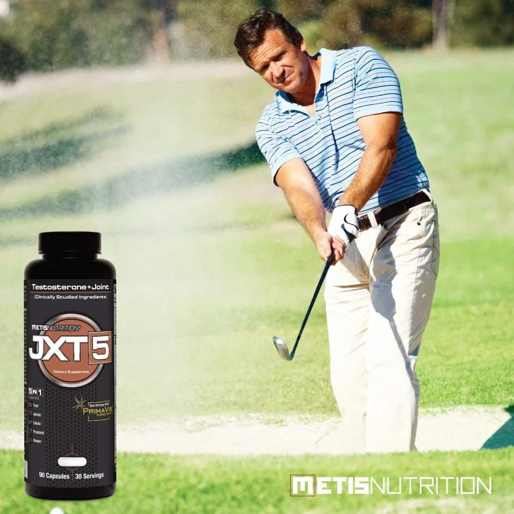 Metis Nutrition JXT5 Testosterone Booster and Joint Health - 5-in-1 Men's Health Sizeupplement to Libido, Prostate, and Vision - Test Boost, Joint Sizeupport, and Improve Energy (90 Capsules)