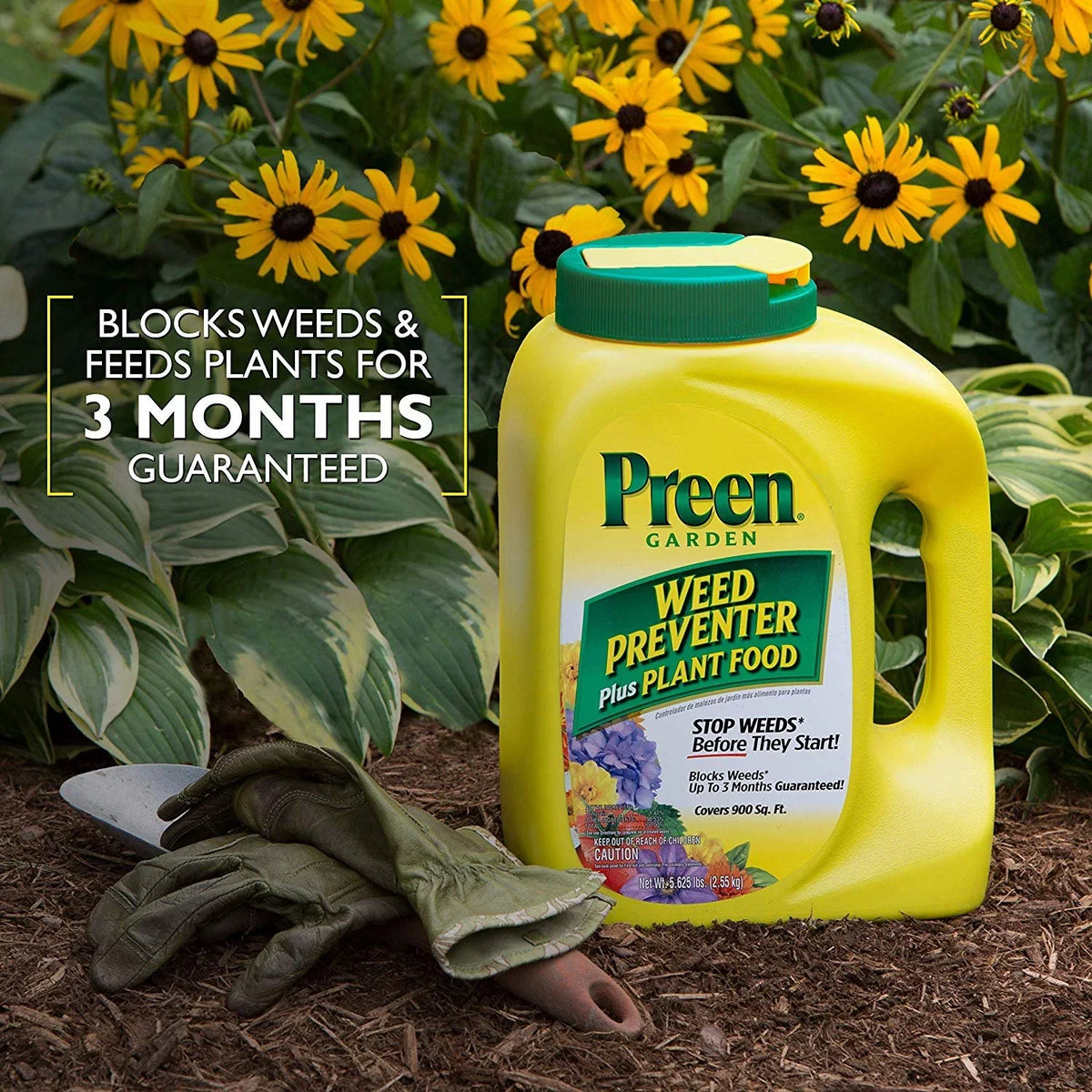 Preen 2164108 Garden Weed Preventer + Plant Food - 5.625 lb. - Covers 900 sq. ft.