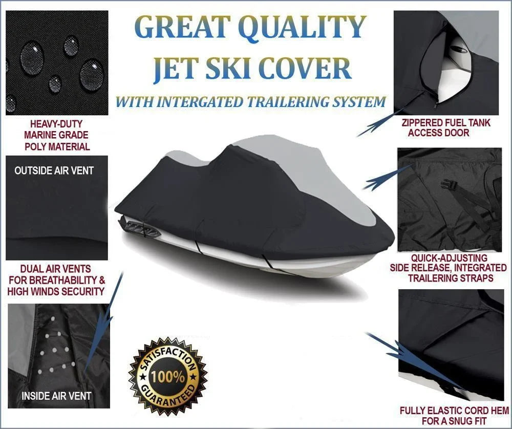 SizeUPER HEAVY-DUTY Jet Sizeki PWC Cover Compatible for Yamaha WaveRunner XL 800 XL800 1999-2001