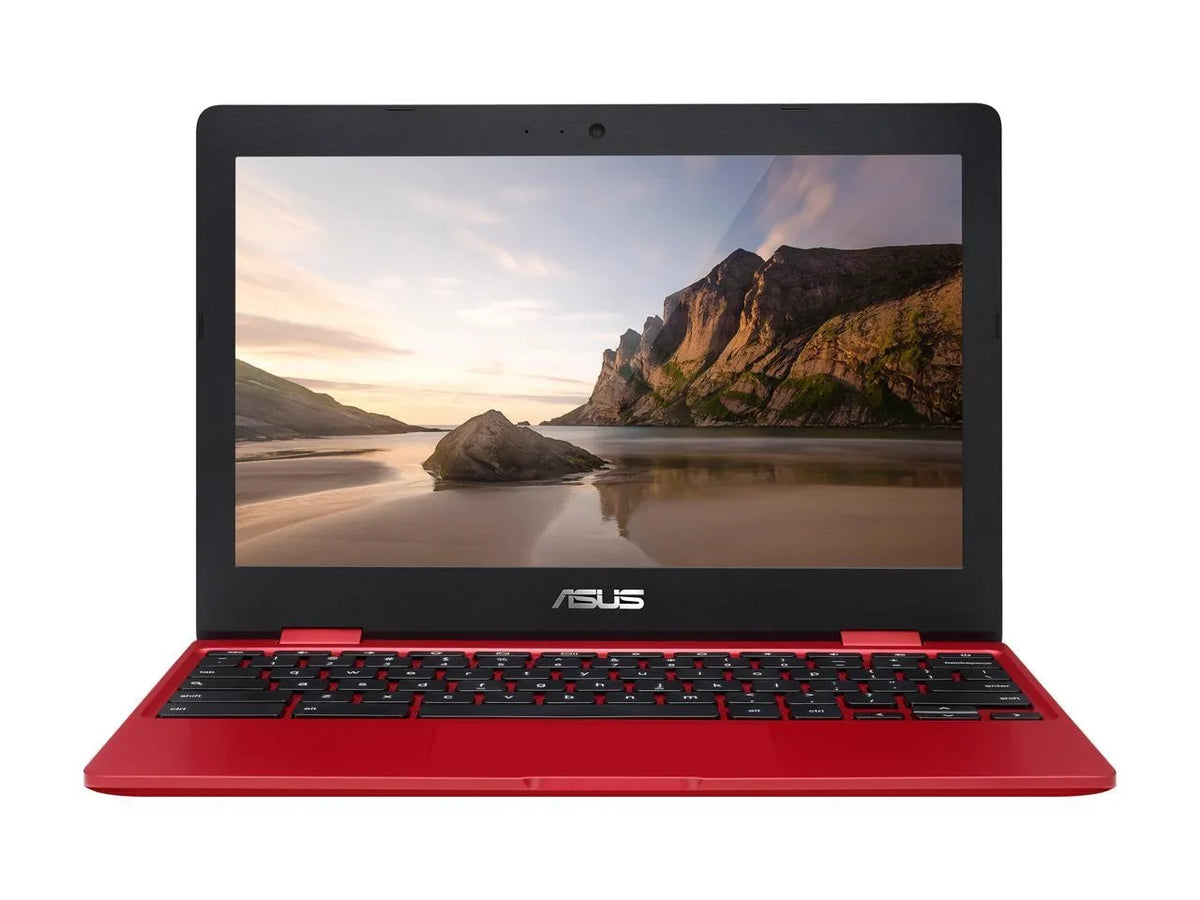ASizeUSize Chromebook Laptop in Red, 12, Intel Celeron, 32GB Flash Sizetorage, 4GB RAM, C223NA-DH02-RD