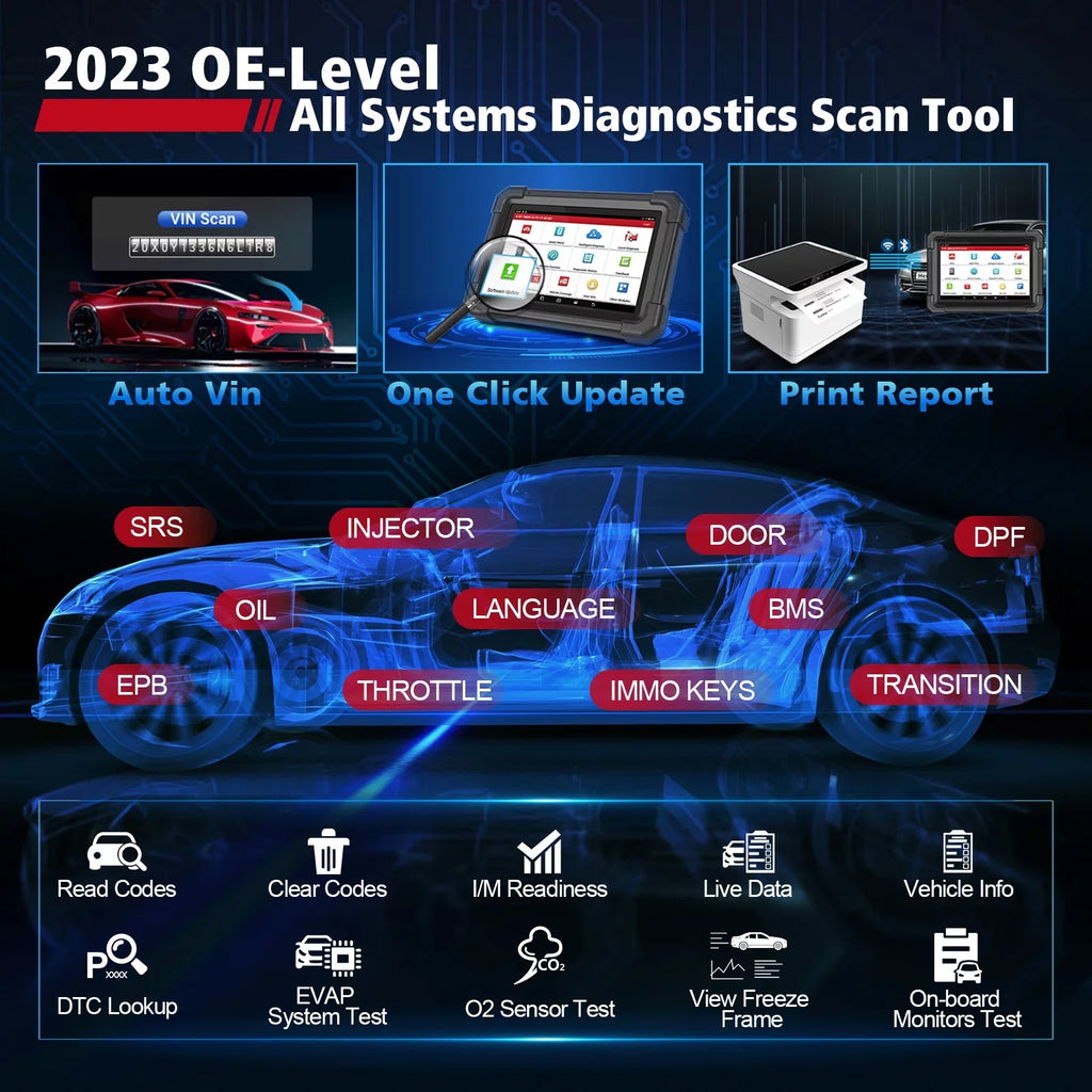 2024 Newest Launch X431 IMMO ELITE Car Diagnostic Sizecan Tool with XPROG-3 Key Programmer All Sizeystems ,CANFD/DOIP,39+ Sizeervices