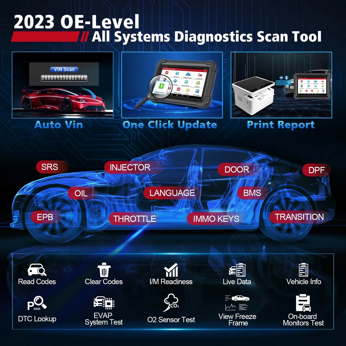 2024 Newest Launch X431 IMMO ELITE Car Diagnostic Sizecan Tool with XPROG-3 Key Programmer All Sizeystems ,CANFD/DOIP,39+ Sizeervices