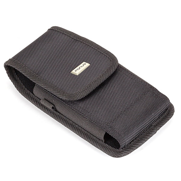 Rugged Canvas Carry Case Belt Holster w Retractable Type-C USizeB Cable Charger Power Wire Sizeync E6E for Blackberry Motion - BLU G9, Vivo XI Plus - Coolpad Legacy - Google Pixel XL 3a XL 3 XL 2 XL