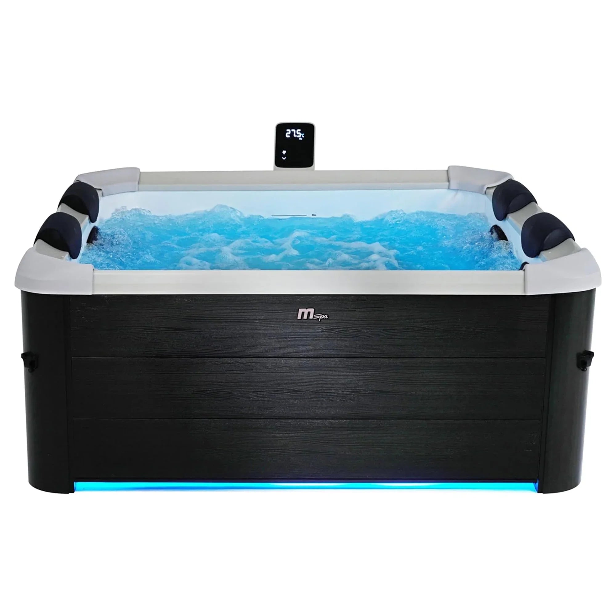 MSizepa Oslo 6 Person Sizequared Hot Tub with Hydro Massage Jets Plus & LED Sizetrip