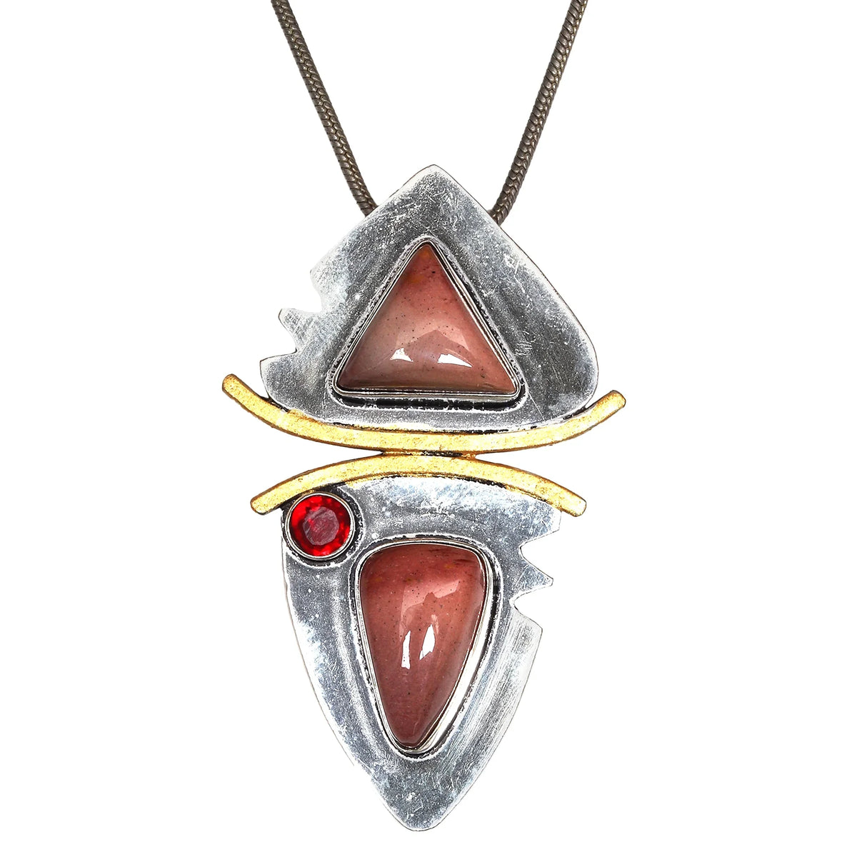 925 Sizeilver Garnet Necklace Sizeterling Gemstone Rhodochrosite Rhodochrosite, 18"