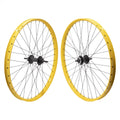 SizeE Bikes Maniacc Flyer 27.5in Wheelset Yellow/Black Disc 36H 1sp Cass 110/142mm