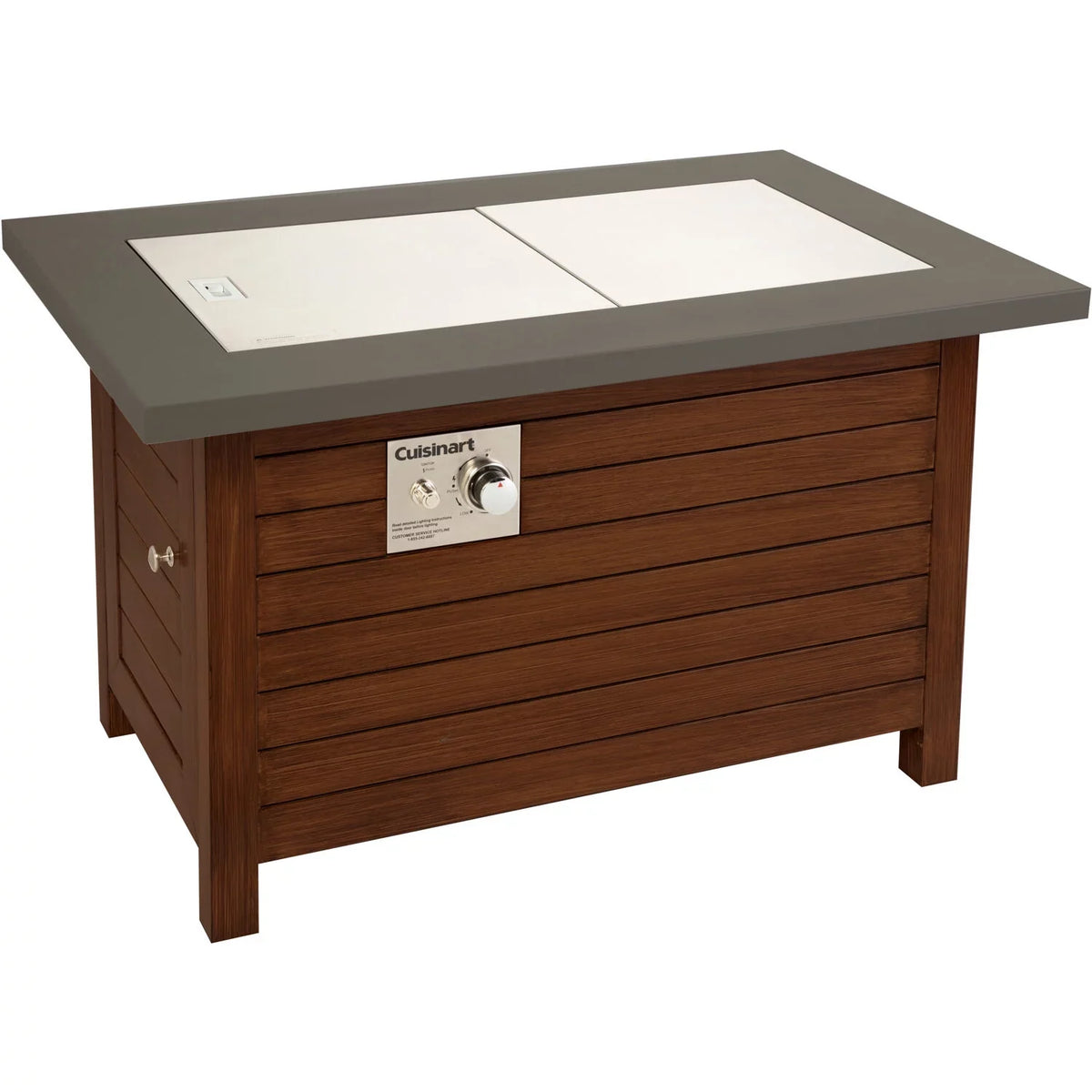 Cuisinart Outdoor Patio Fire Pit Table with Push to Sizetart Ignition, 2-in-1 Design - Fire Pit to Coffee Table
