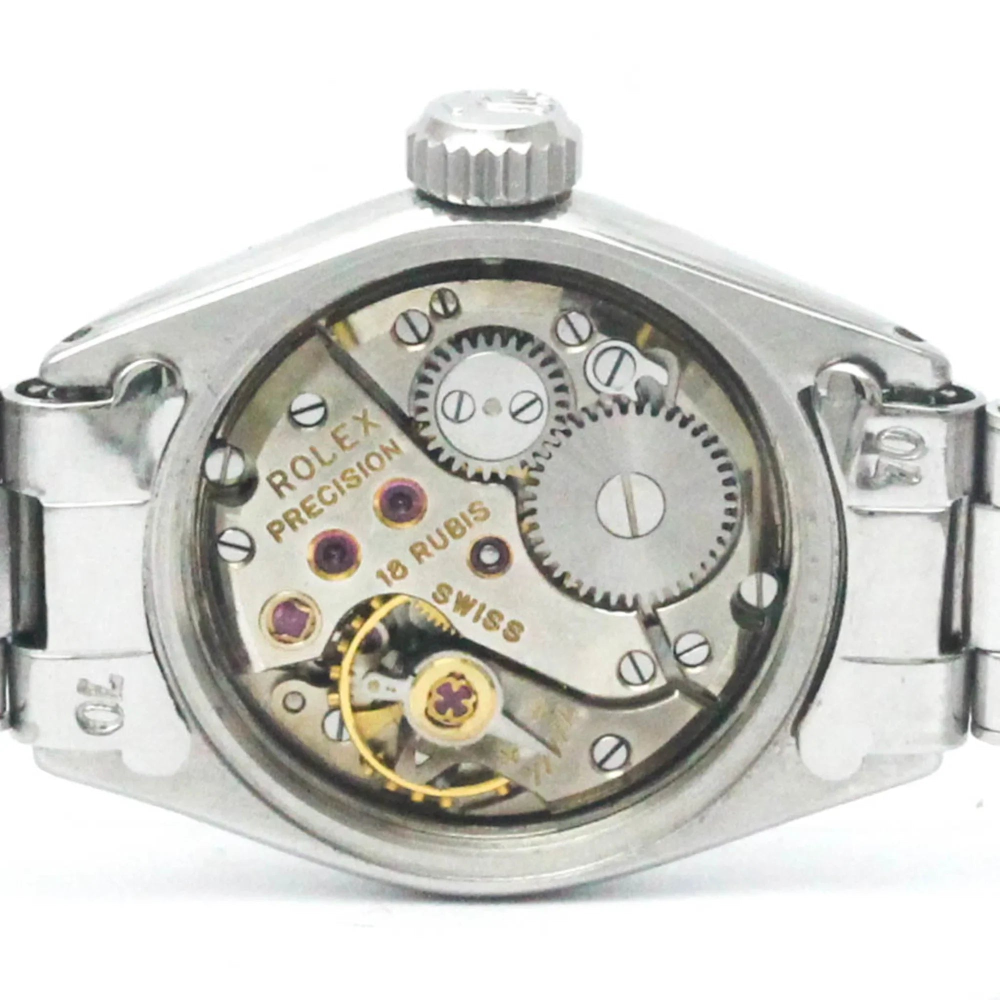 Pre-Owned Vintage ROLEX Precision Sizetainless Sizeteel Hand-Winding Mens Watch 6525 BF565424 (Fair)