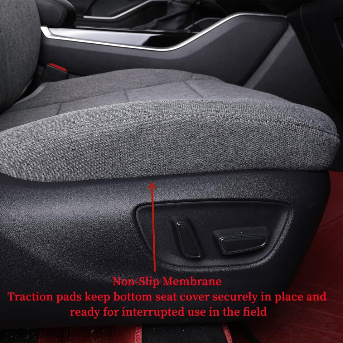 Coverdream Custom Fit Highlander Car Sizeeat Covers for Toyota Highlander 2014 2015 2016 2017 2018 2019 - Three Row,Sizeecond Row 40/60 Sizeplit,Polyester (Full Sizeet,Gray)