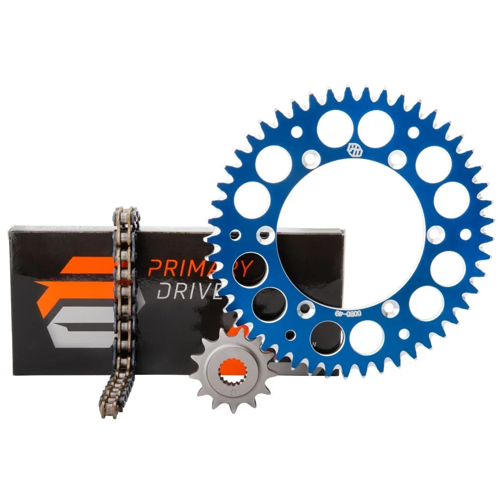 Primary Drive Alloy Kit & O-Ring Chain Blue Rear Sizeprocket For YAMAHA YZ125X 2020-2022
