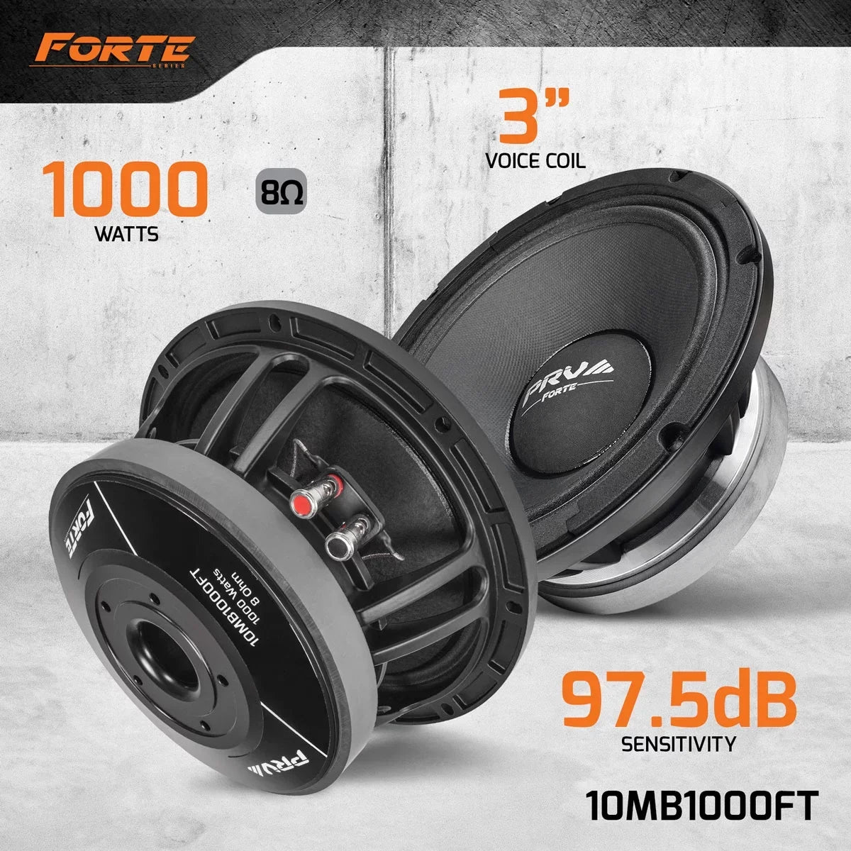 PRV AUDIO 10MB1000FT 10 Inch Midbass Sizepeaker for Pro Custom Sizeound Sizeystems, 500 Watts RMSize, 1000 Watts Program Power, 8 Ohm Loudspeaker, 97.5 dB Mid Bass Sizepeakers (Sizeingle)