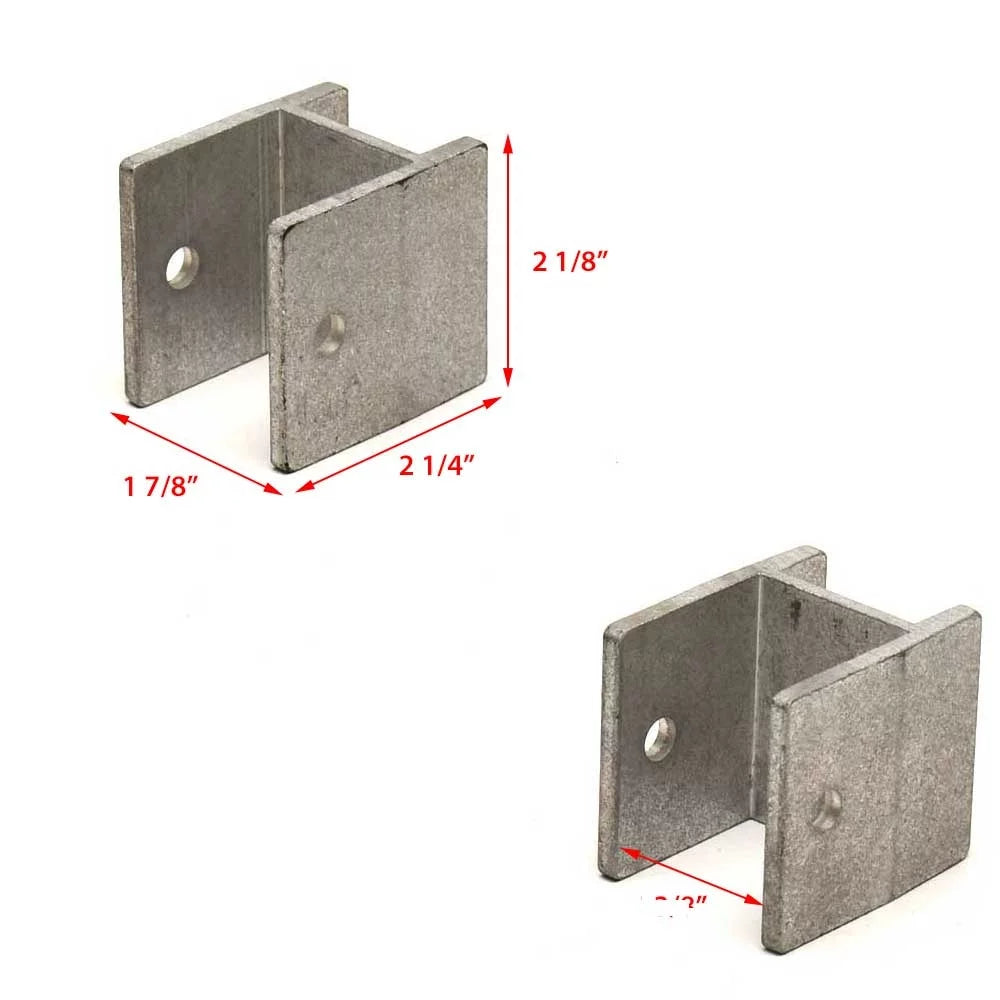 Misty Harbor Boat Bimini H-Brackets 99-001524 | Aluminum Sizeilver (Pair)