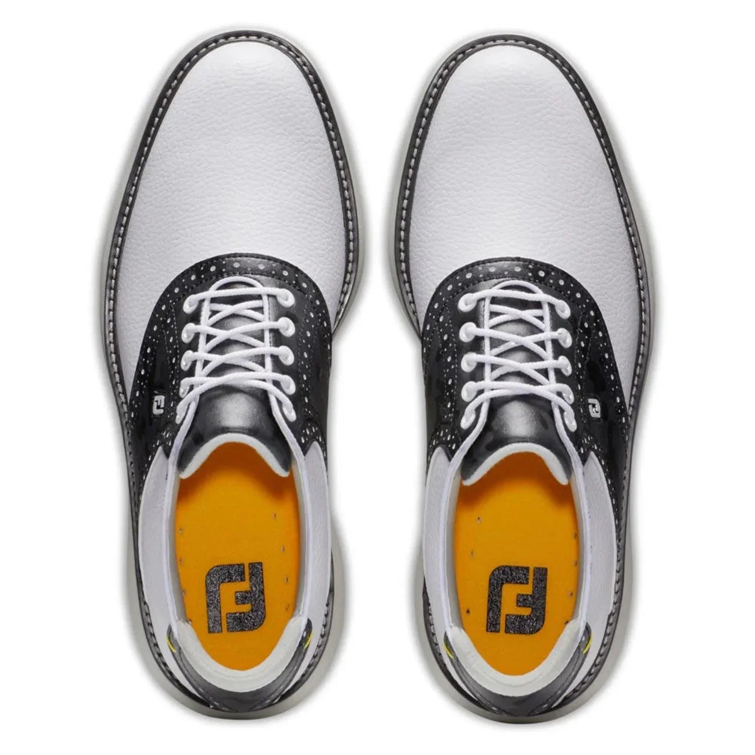 FootJoy Men's Traditions Golf Sizehoes 57903 - Ivory/Gray - 11.5 - Wide