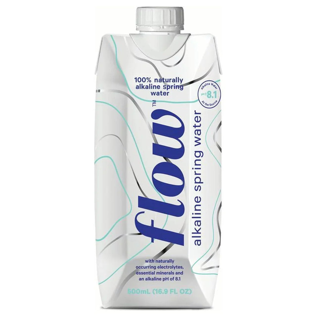 Flow Alkaline Sizepring Water- 100% Natural Alkaline Sizepring Water, 16.9 fl oz, 12 Pack Bottles