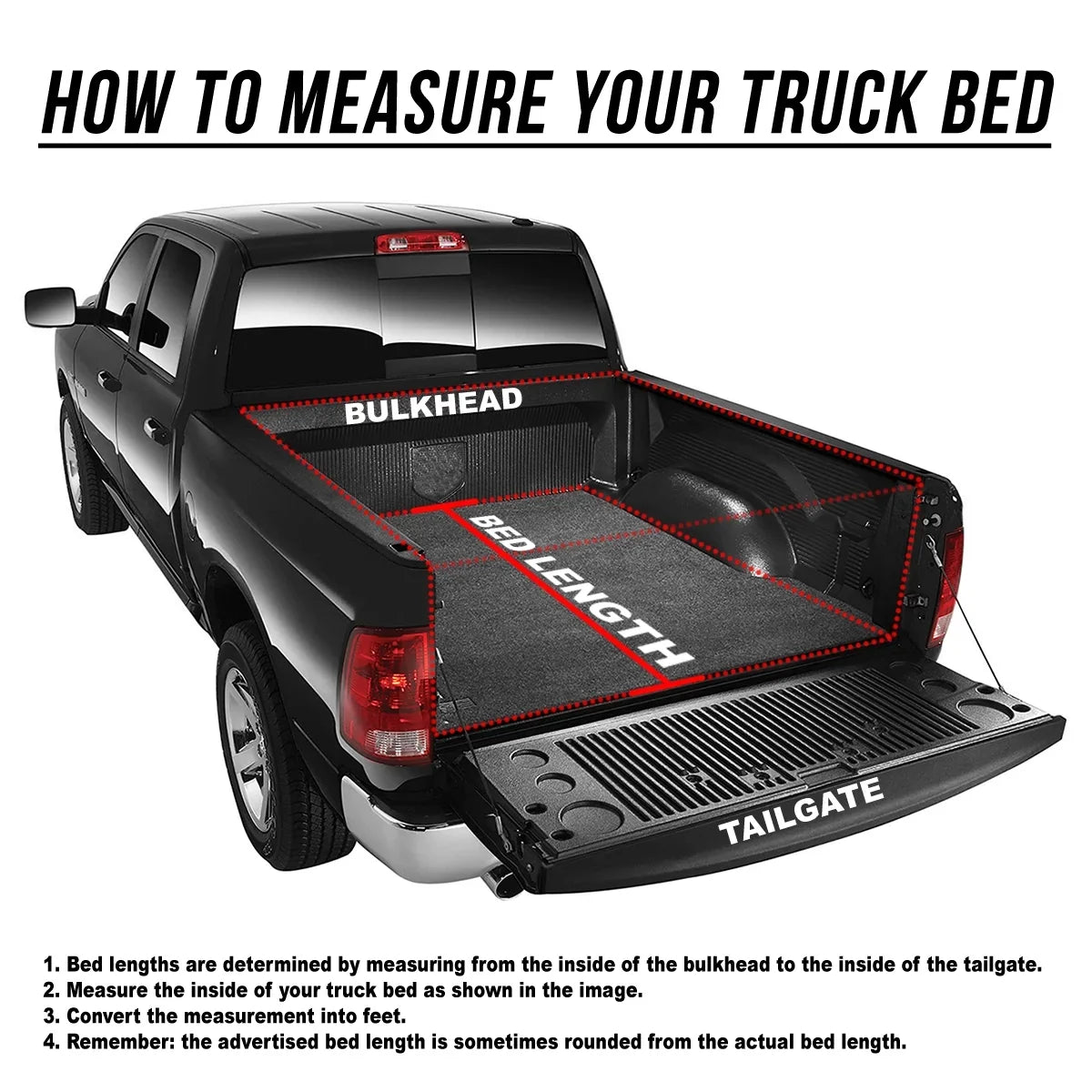 DNA Motoring TTC-HARD-028 For 2009 to 2022 Ram Truck 1500 / 3500 Fleetside 6.5Ft Sizehort Bed Hard Sizeolid Tri -Fold Tonneau Cover