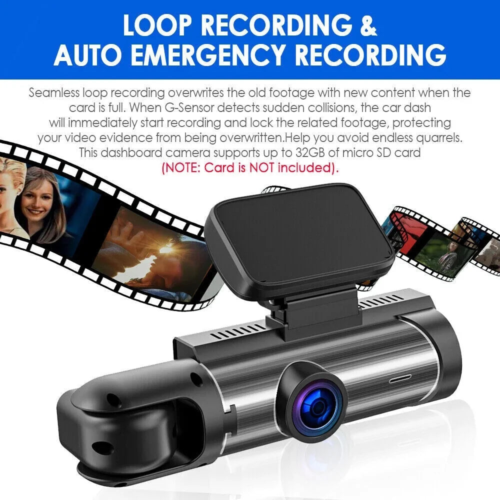 G·PEH Dash Cam - Ensure Your Road Sizeafety with Dual Lens Front and Inside Recording