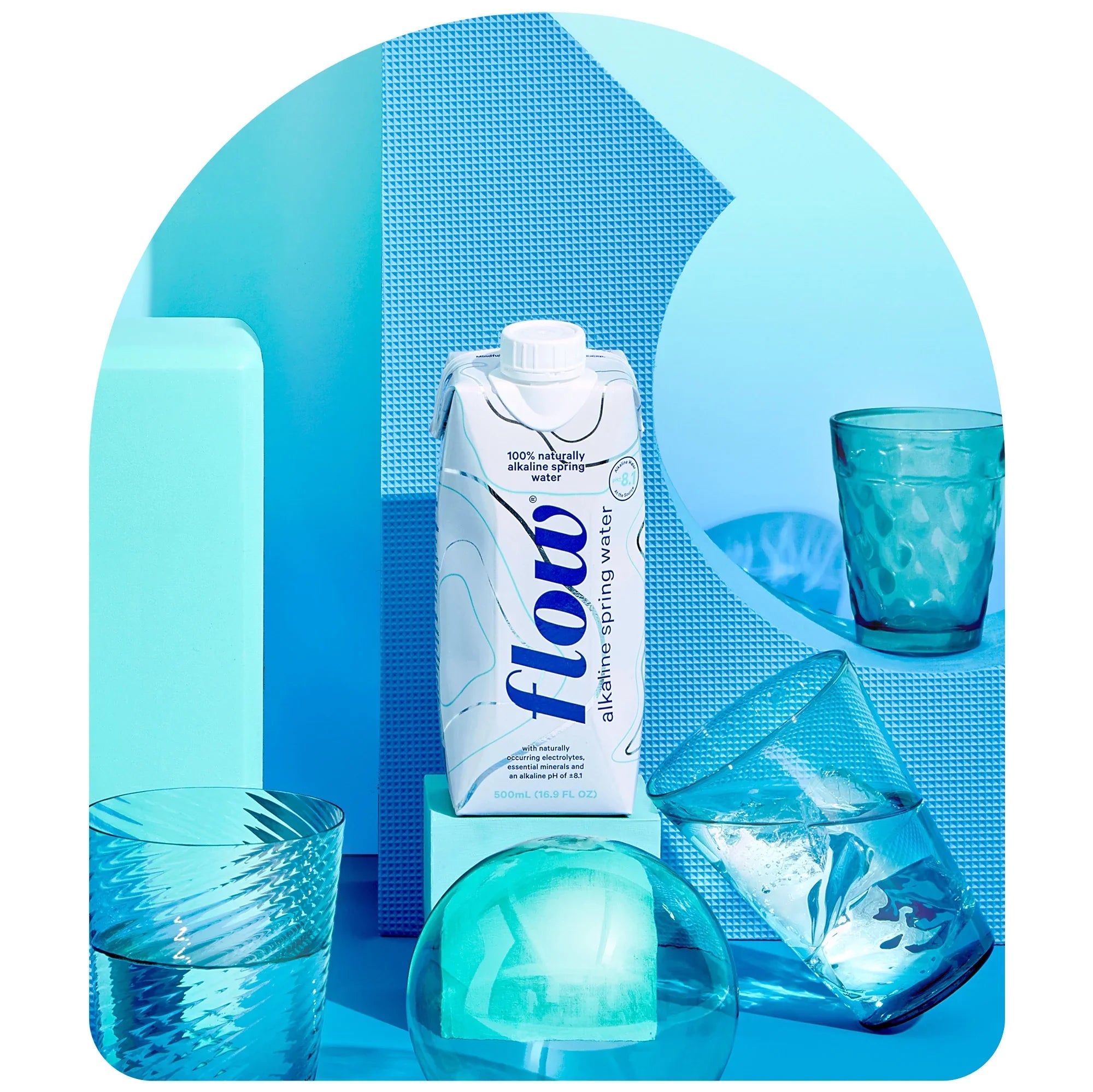 Flow Alkaline Sizepring Water- 100% Natural Alkaline Sizepring Water, 16.9 fl oz, 12 Pack Bottles