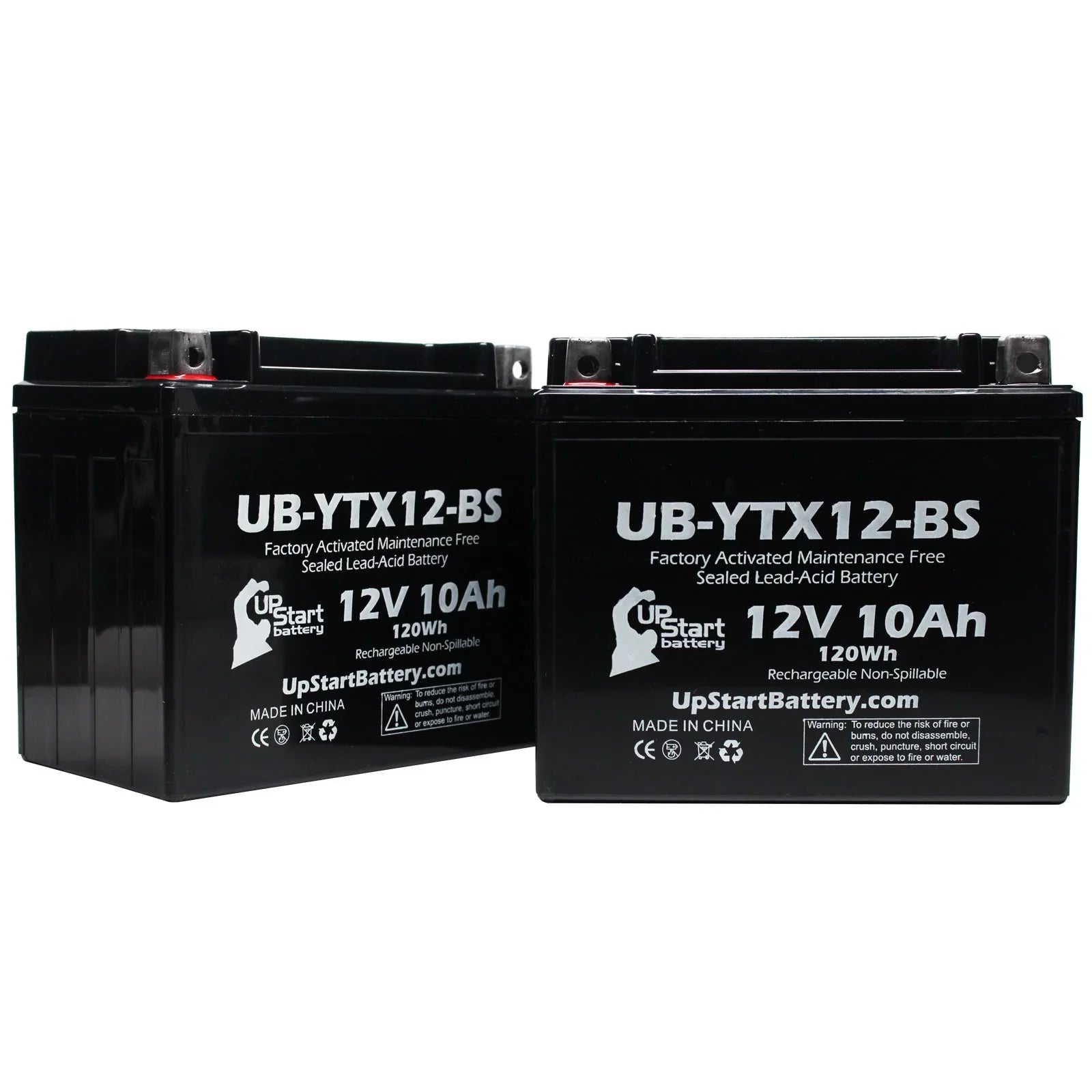 2-Pack UpSizetart Battery Replacement 2003 Sizeuzuki GSizeX-R1000 1000 CC Factory Activated, Maintenance Free, Motorcycle Battery - 12V, 10Ah, UB-YTX12-BSize