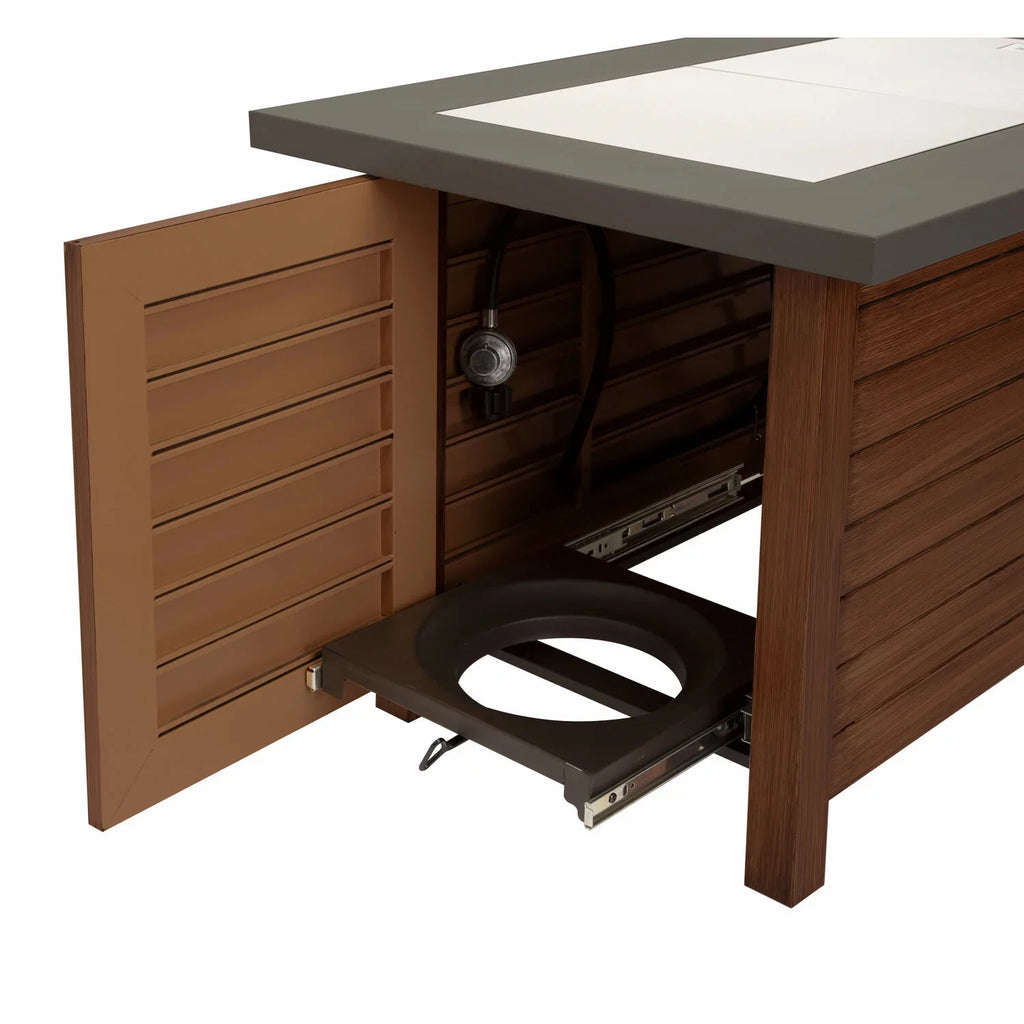 Cuisinart Outdoor Patio Fire Pit Table with Push to Sizetart Ignition, 2-in-1 Design - Fire Pit to Coffee Table