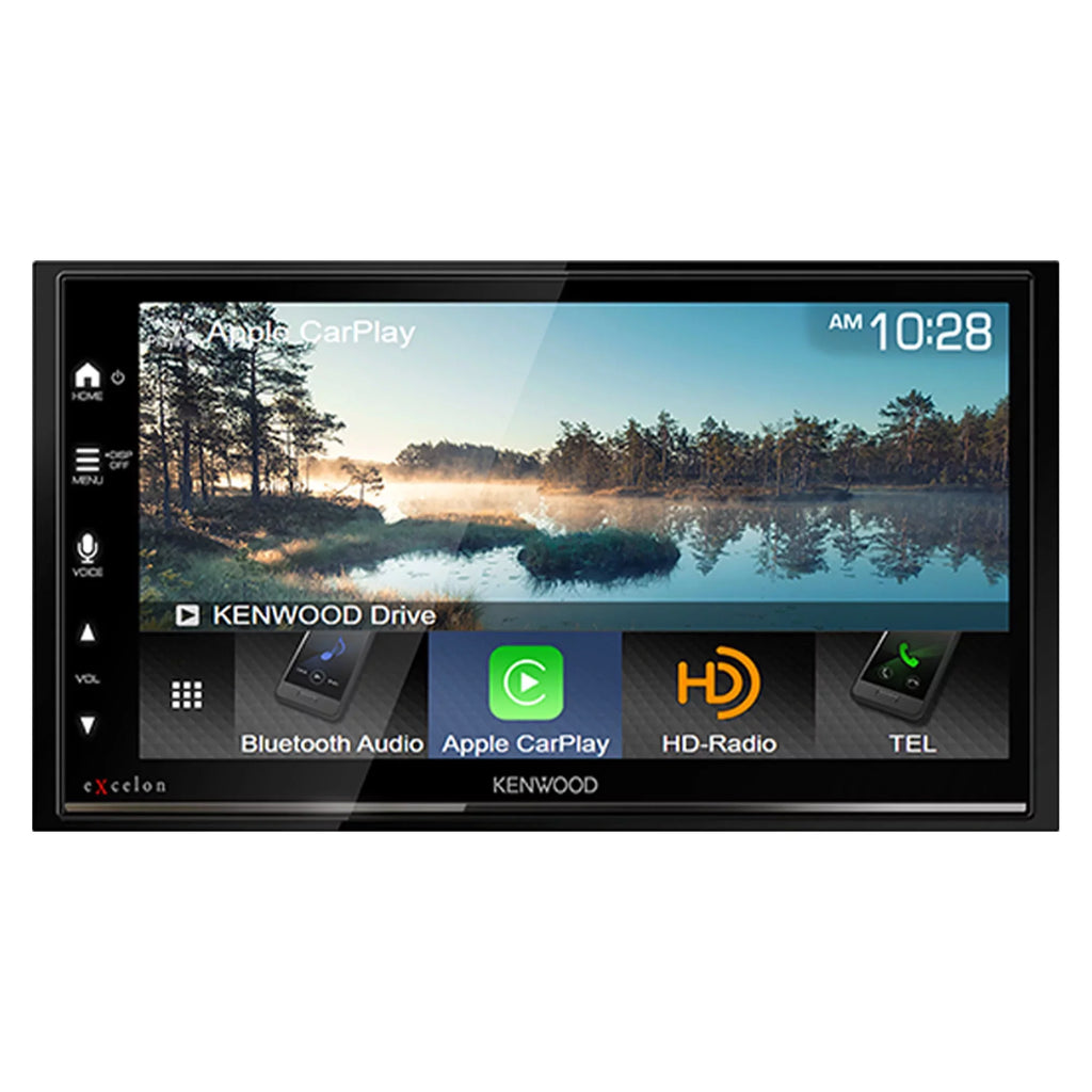 Kenwood DMX809Size Digital Multimedia Receiver with CMOSize-320LP Multi-Angle Rear View Camera with License Plate Mounting