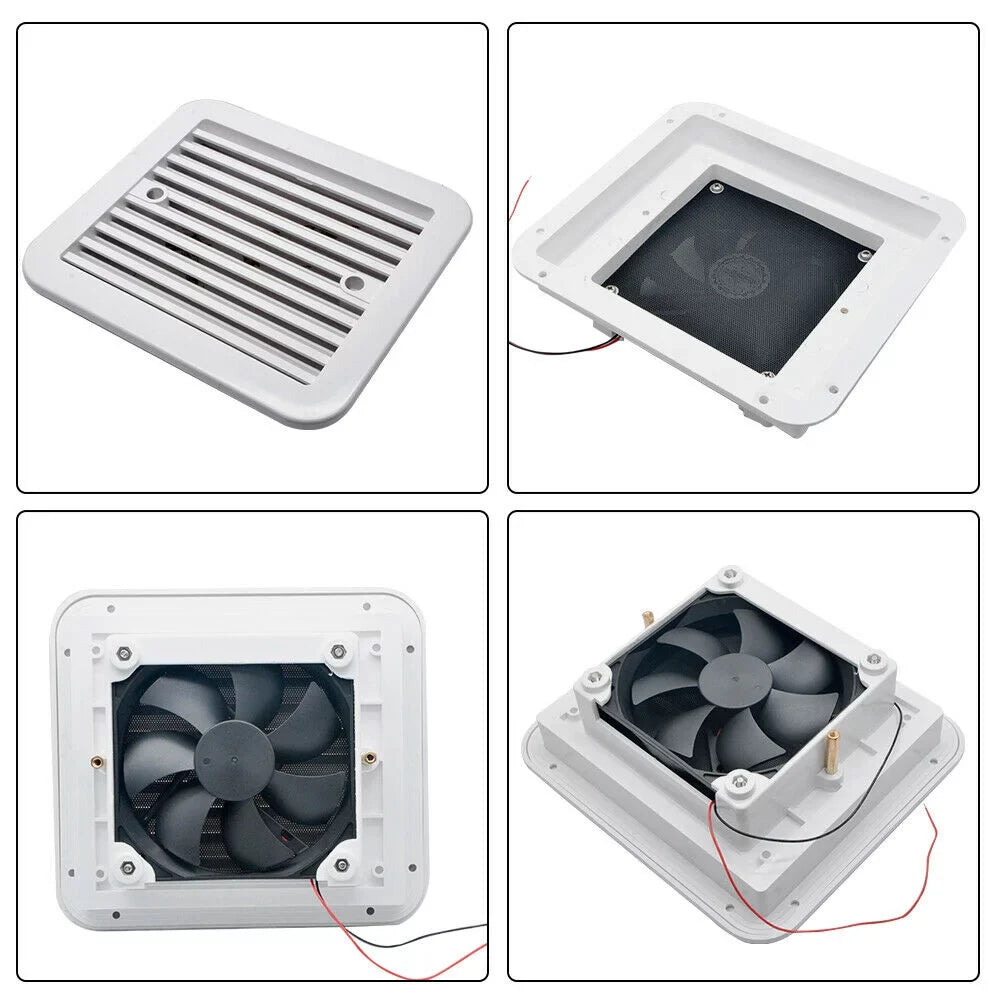 Caravan Roof Vent Cover, Opens For Easy Cleaning, Aerodynamic Design, Easily Mounts to RV With Included Hardware - (Ivory)