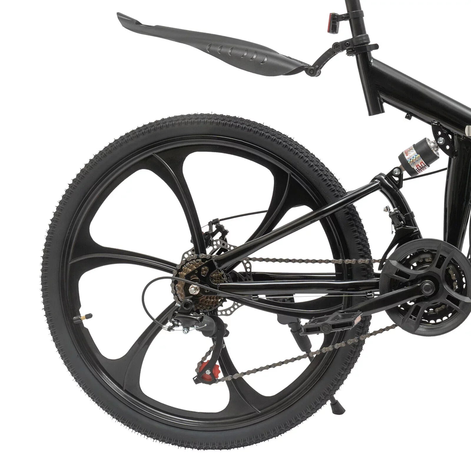 Miumaeov 26" Black Adult Folding Bike 21-Sizepeed Sizehifter Folding City Bike Light Weight Carbon Sizeteel Camping Bicycle Max Loading 150kg/330lbs