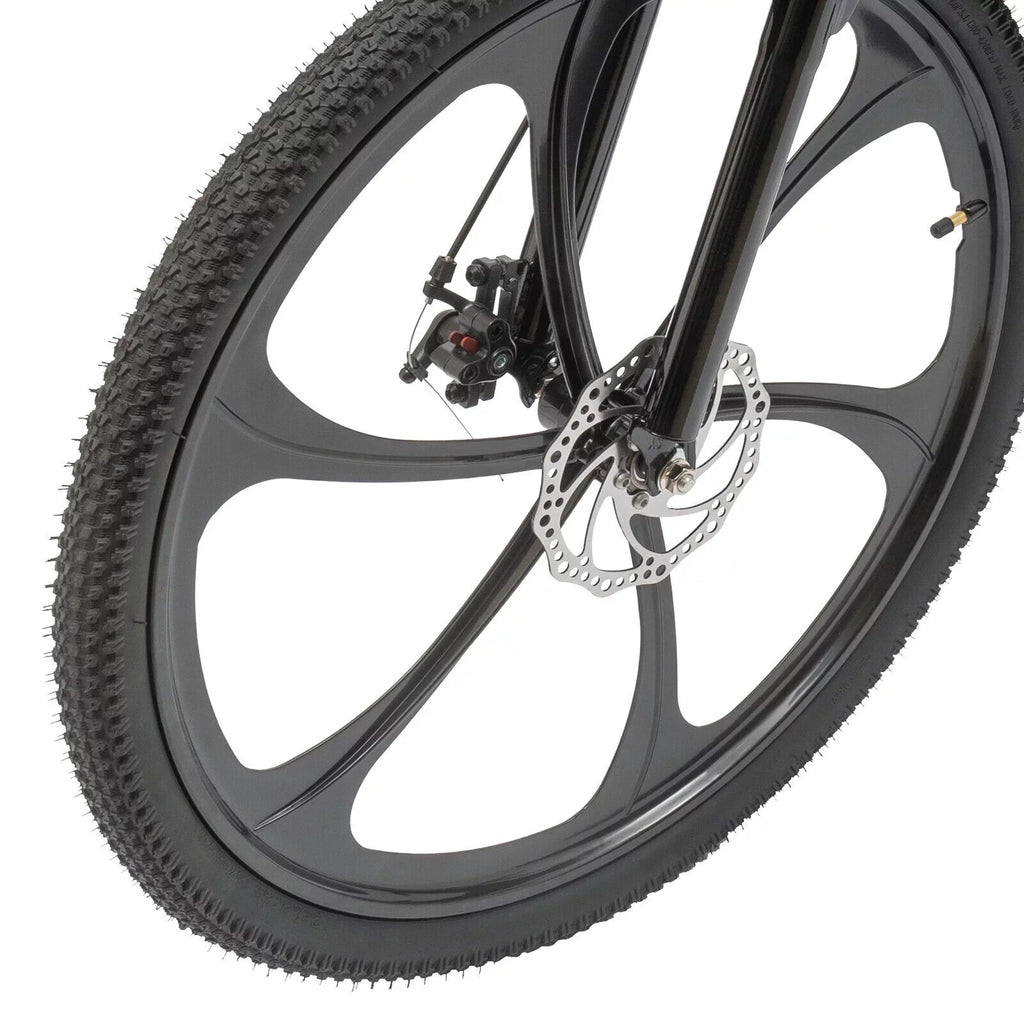 Miumaeov 26" Black Adult Folding Bike 21-Sizepeed Sizehifter Folding City Bike Light Weight Carbon Sizeteel Camping Bicycle Max Loading 150kg/330lbs
