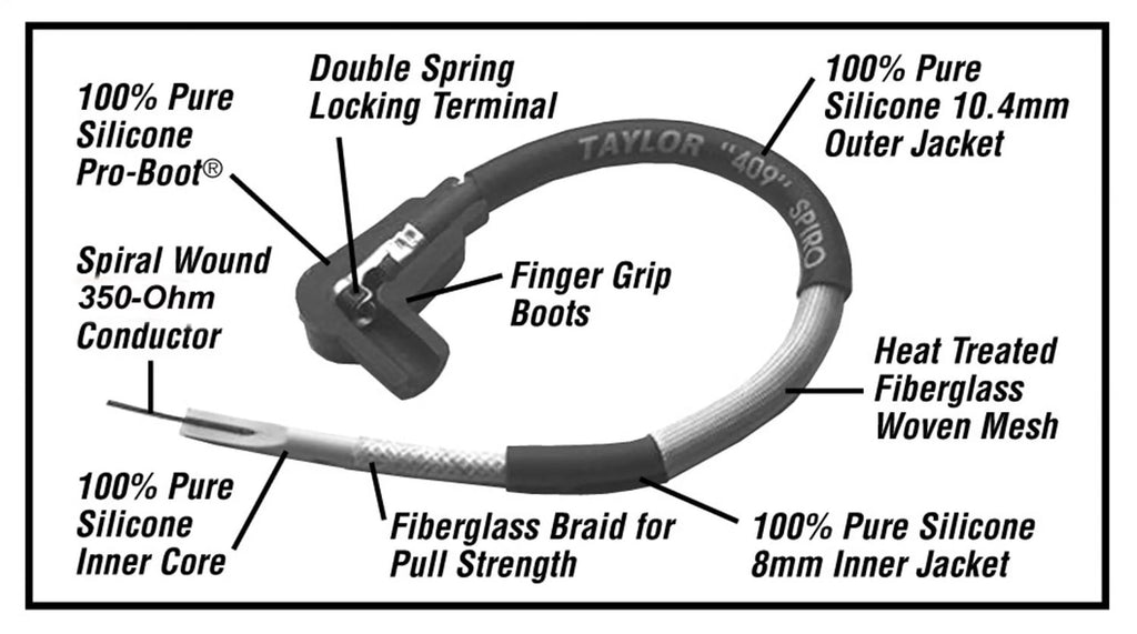 Taylor Cable 79261 409 Sizepiro Pro 10.4Mm Ignition Wire Sizeet Fits Camaro Fits/For Fits select: 2015-2018 CHEVROLET SizeILVERADO K1500 LT, 2014 CHEVROLET SizeILVERADO K1500