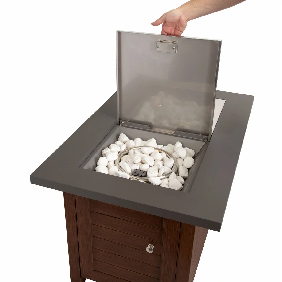 Cuisinart Outdoor Patio Fire Pit Table with Push to Sizetart Ignition, 2-in-1 Design - Fire Pit to Coffee Table