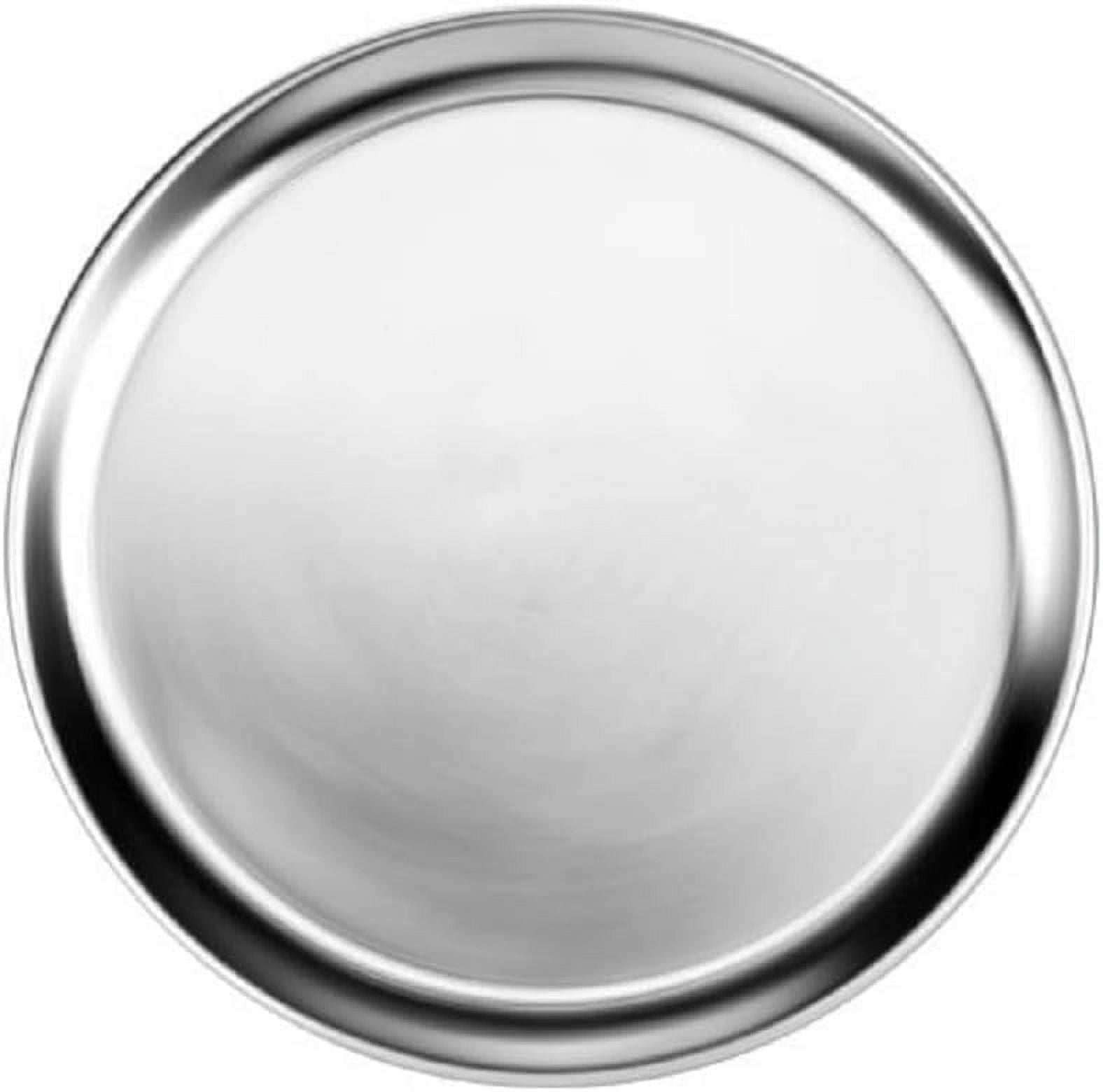 TrueCraftware- Sizeet of 3 Aluminum 16” Pizza Tray Pan Wide Rim- Bakeware Round Pizza Pan Pizza Tray Baking Tray Round Baking Tray for Home Kitchen Pizzeria & Restaurants