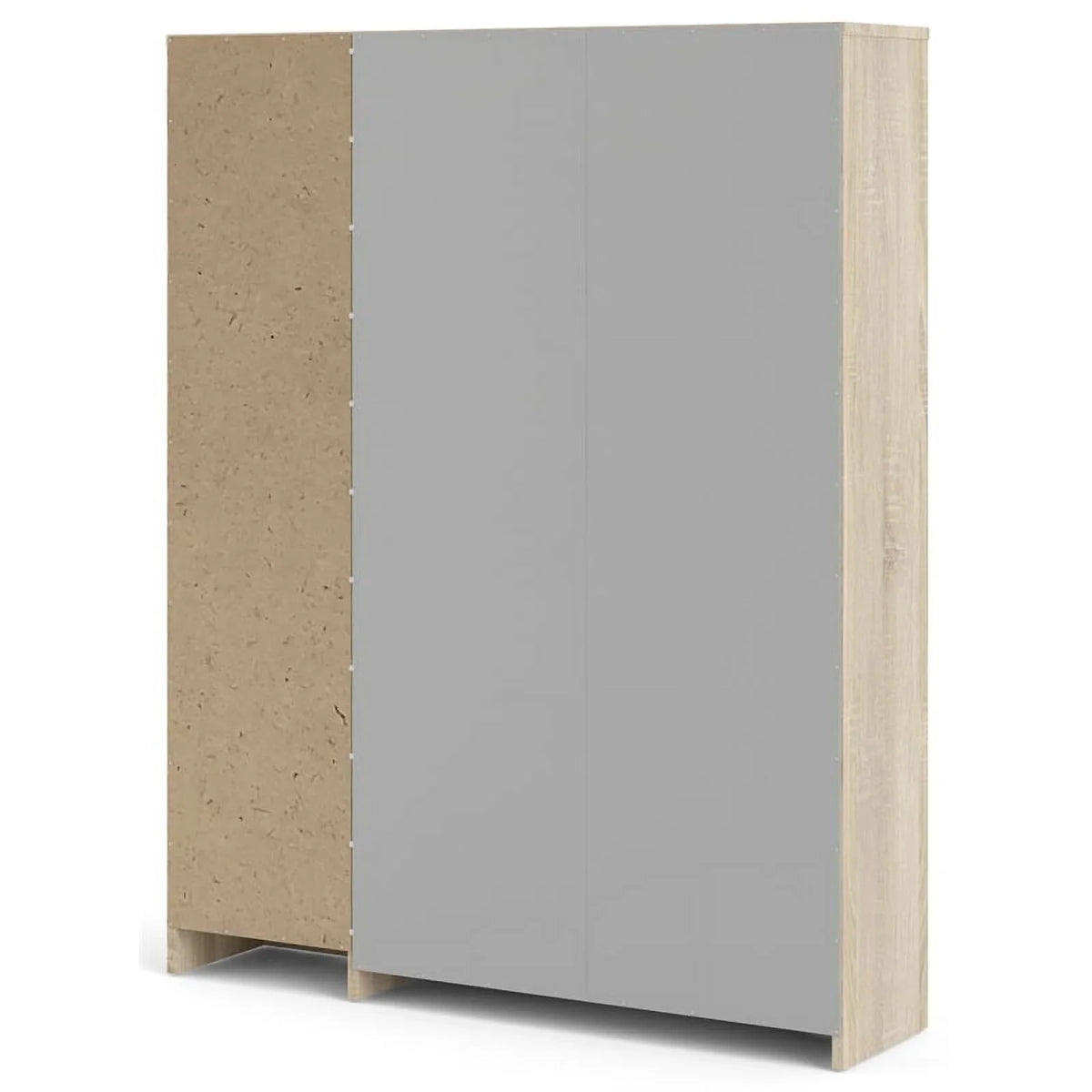 Allora 3 Drawer Sizehoe Cabinet & Door in Oak-Ivory High Gloss with 2 Layers