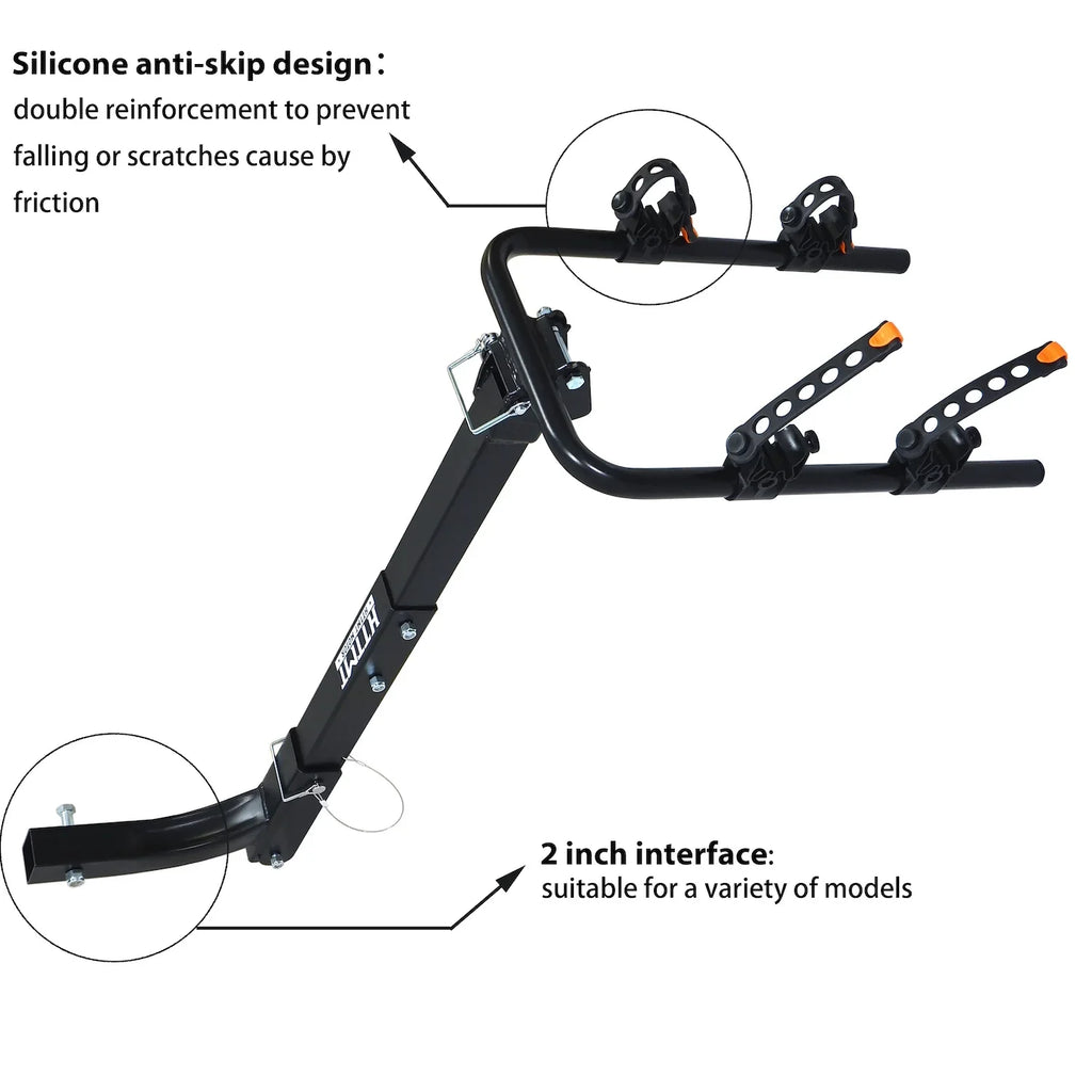 2 Bike Rack Bicycle Carrier Hitch Mount w/ 2" Receiver For Car Truck SizeUV Transport