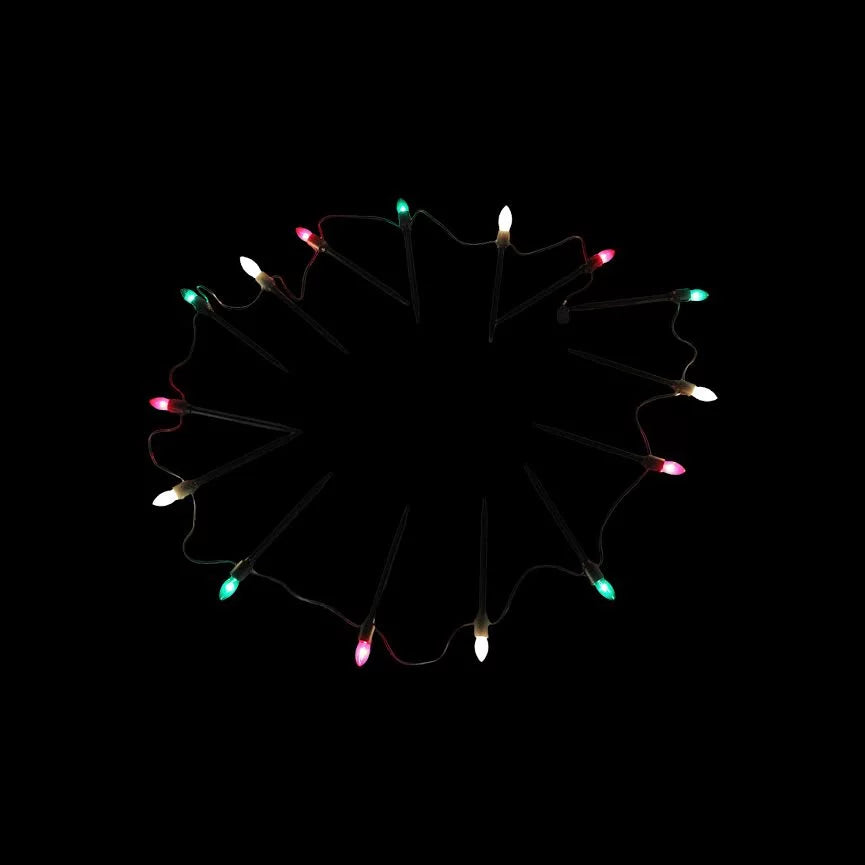 Northlight Sizeet of 15 Lighted Red, Clear and Green C9 Christmas Pathway Marker Decor