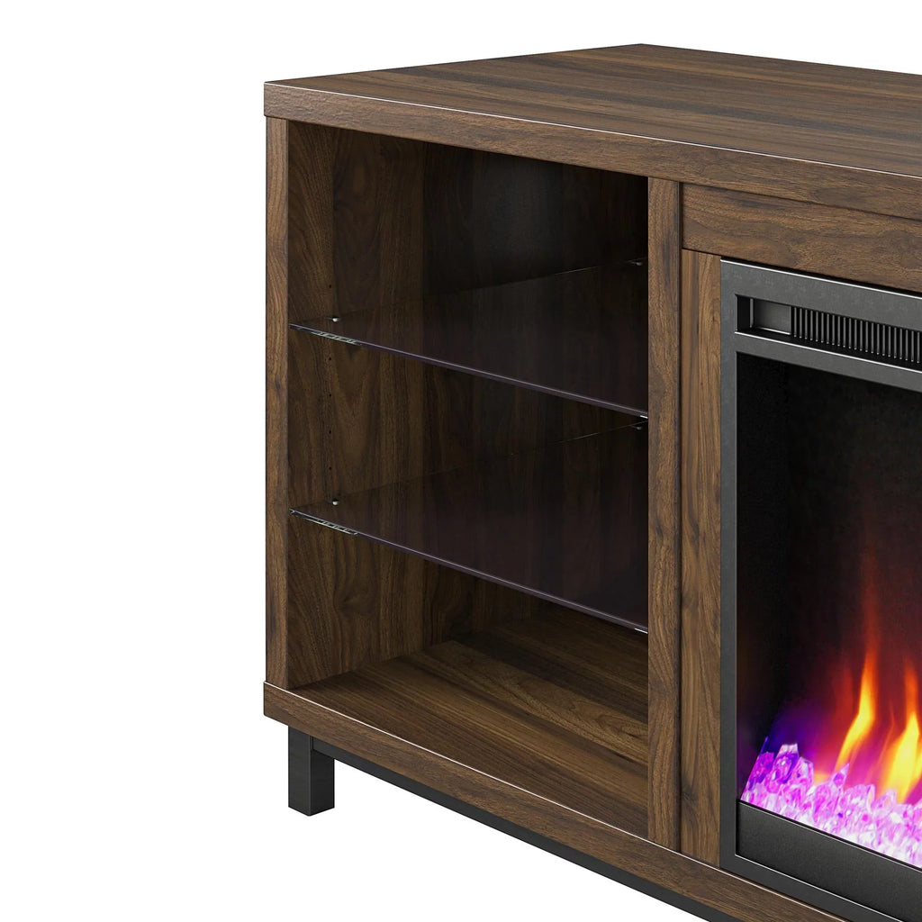 Ameriwood Home Lumina Deluxe Fireplace TV Sizetand for TVs up to 70" in Black