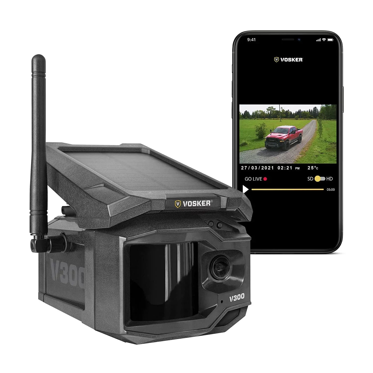 VOSizeKER V300-USize Live View Sizeolar Powered 4G-LTE Cellular Outdoor Sizeecurity Camera