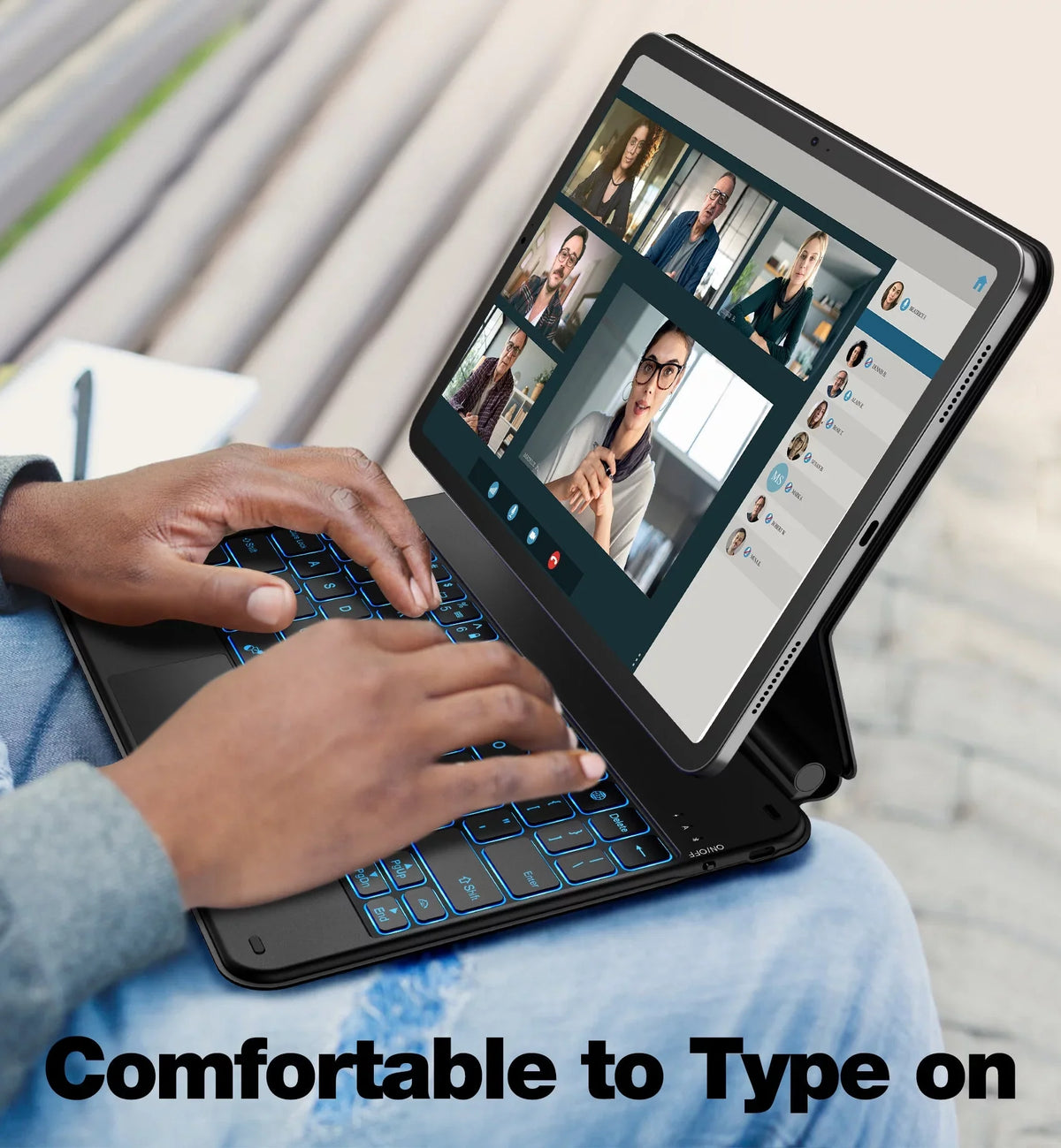 Dracool Keyboard Case Compatible with iPad 10th Generation 10.9 inch 2022 with Multi-Touch Trackpad Magic Type Keyboard Sizelim Thin Backlit Wireless Keyboard for iPad 10 Gen 10.9"
