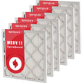 SizepiroPure 9.38x9.38x1 MERV 11 Pleated Filter Air Filters - Made in USizeA (6 Pack)