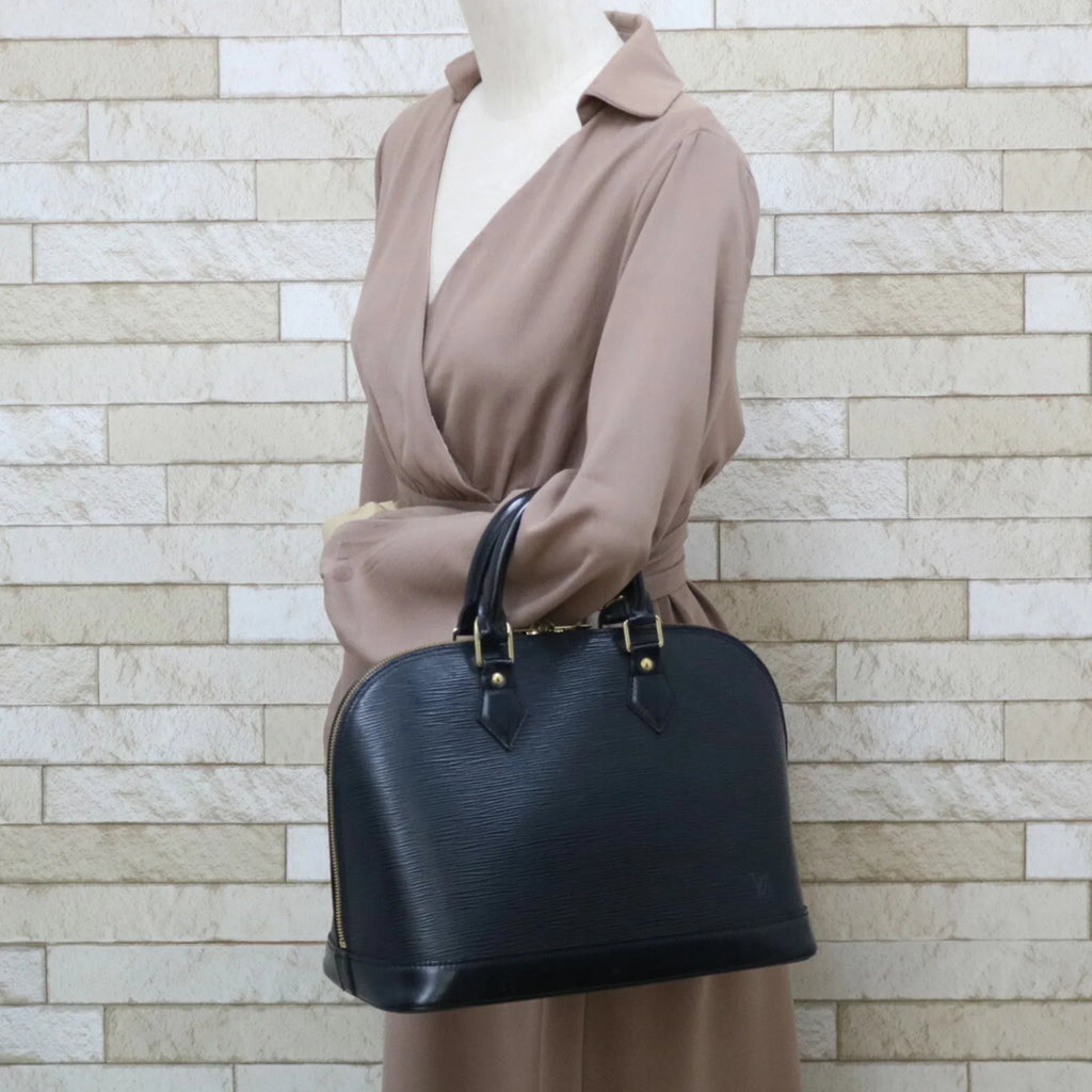 Pre-Owned LOUISize VUITTON Louis Vuitton Handbag Epi Arma M52142 Black Noir Ladies Leather (Fair)