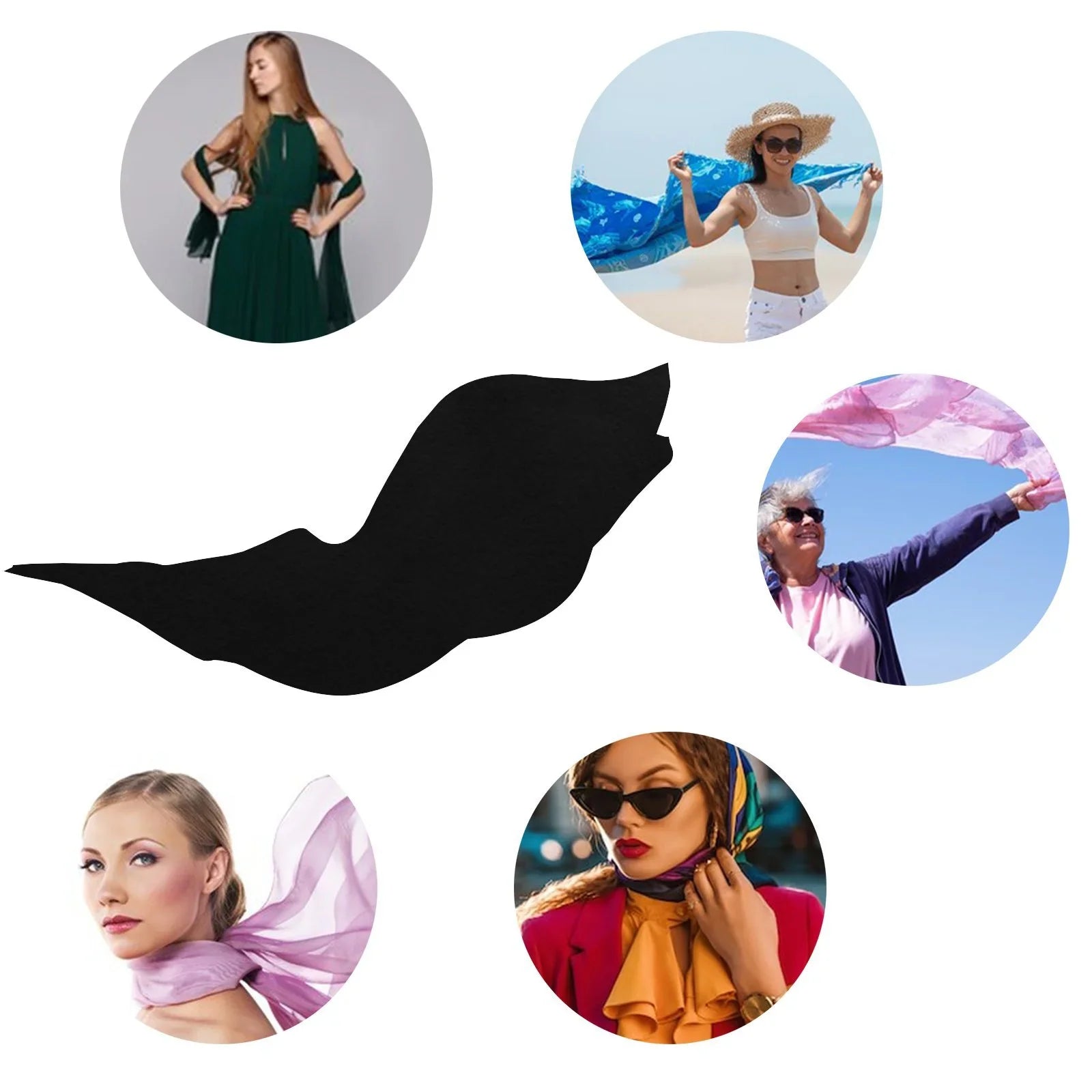 FREEAMG Blank Blackboard Wall Sizeilk Long Sizecarf for Women Large Oblong Sizeunscreen Sizehawls Wraps Neck Headscarf Hair Wraps Gift Packed