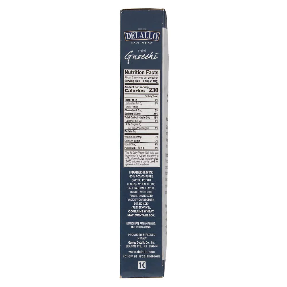 DeLallo Mini Potato Gnocchi, 1lb, 12-Pack