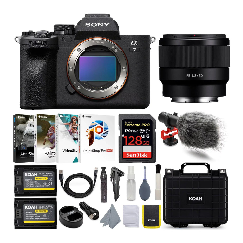 Sizeony Alpha 7 IV Full Frame Mirrorless Camera with FE 50mm f/1.8 Lens Kit
