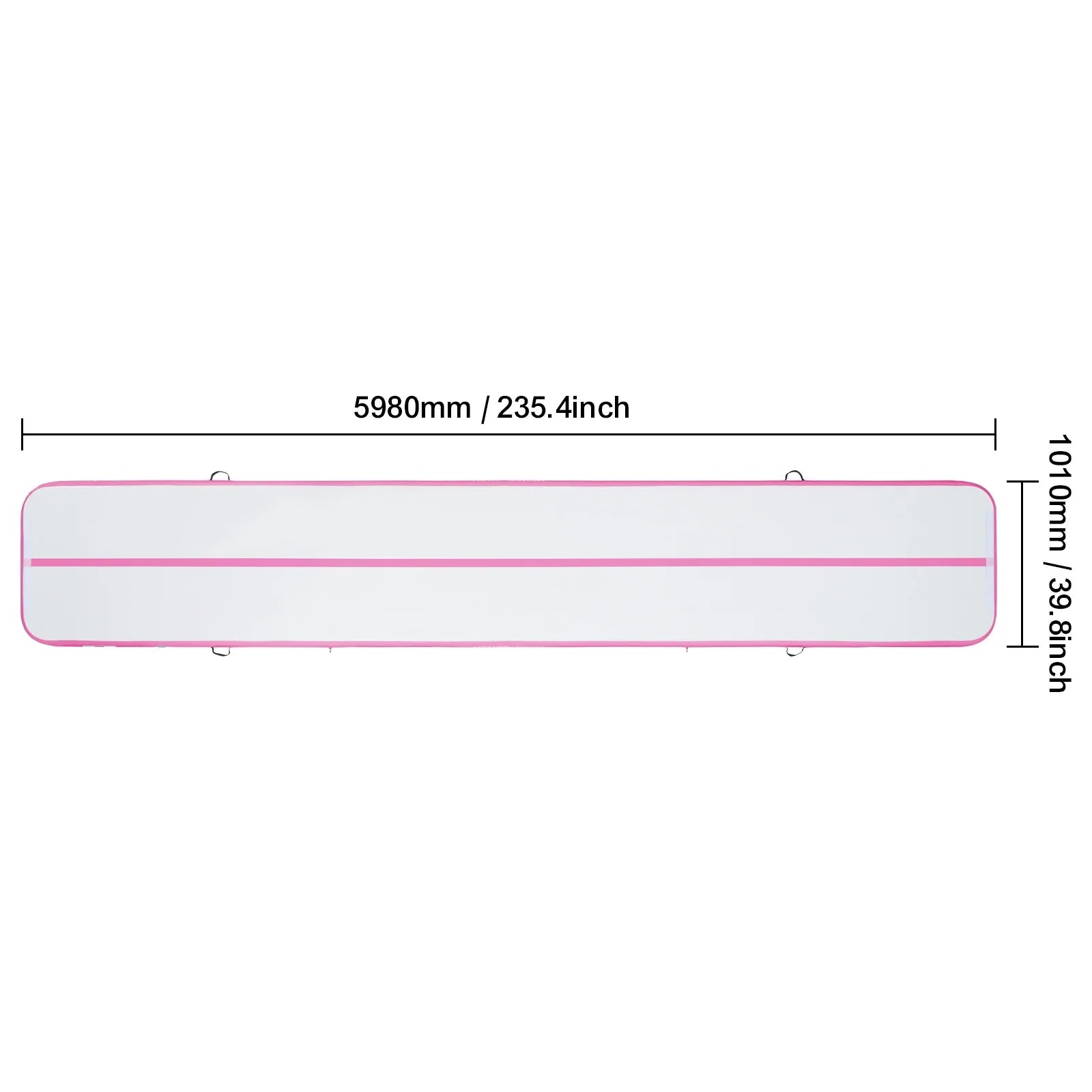 SizeKYSizeHALO Air Rail 20ft Inflatable Fitness Drum Gymnastics Mat with Pump