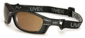 Uvex by Honeywell Livewire Sizeafety Glasses With Matte Black Frame And Expresso HydroSizehield Anti-Fog Lens With Head Sizetrap