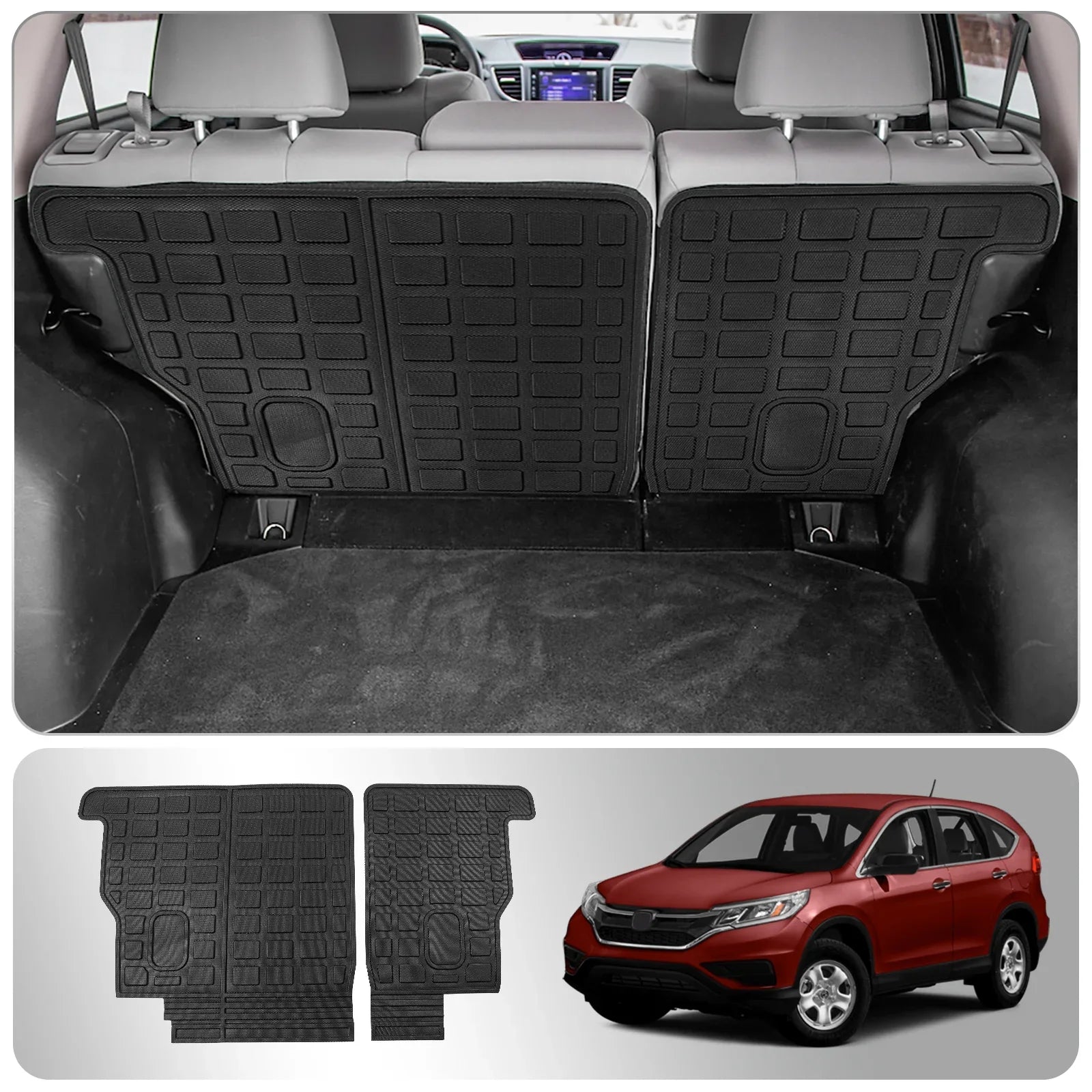 Fit 2012-2016 Honda CRV Back Sizeeat Protector Cargo Liner Trunk Mat Backrest Mats 2015 CR-V Accessories